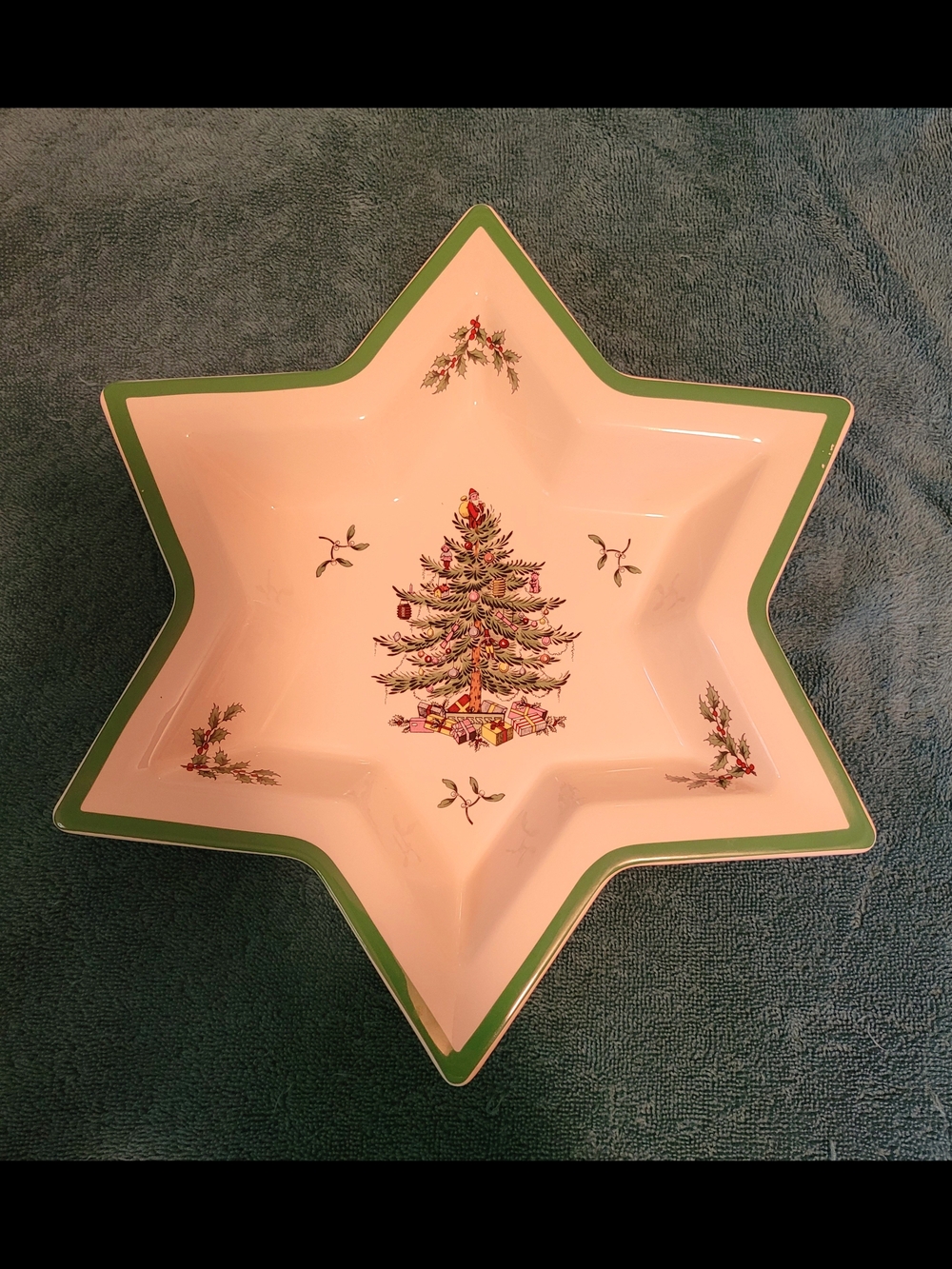 Spode Christmas Tree Backstamp Marking in Black on White